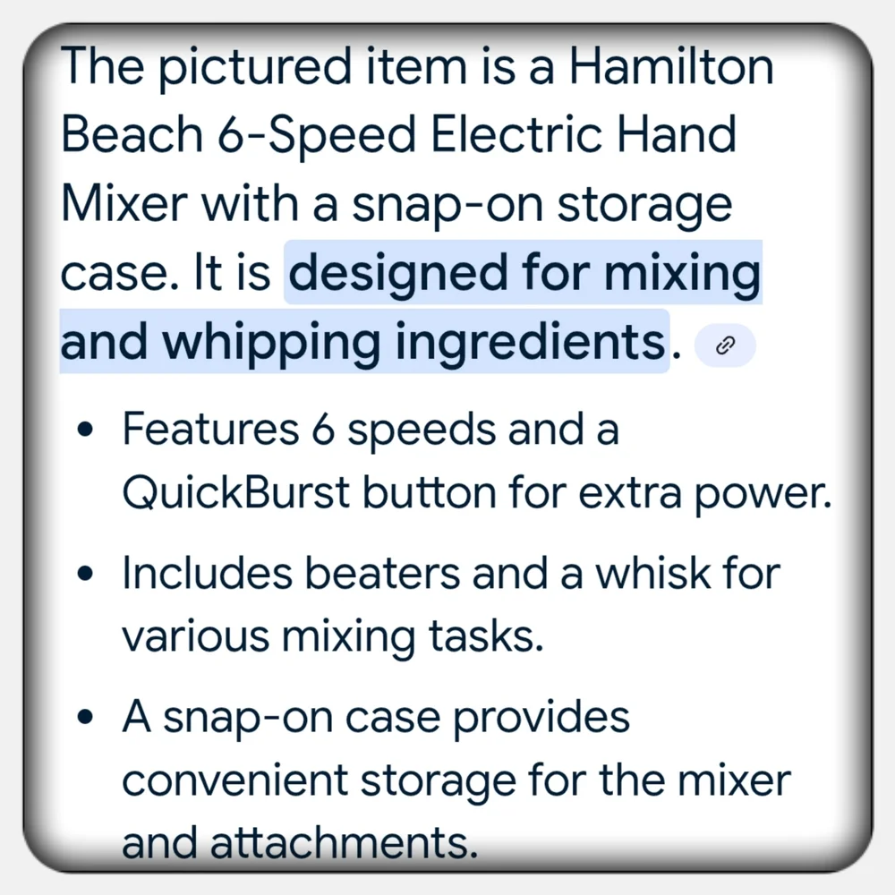 Hamilton Beach White Hand Mixer with Storage Case